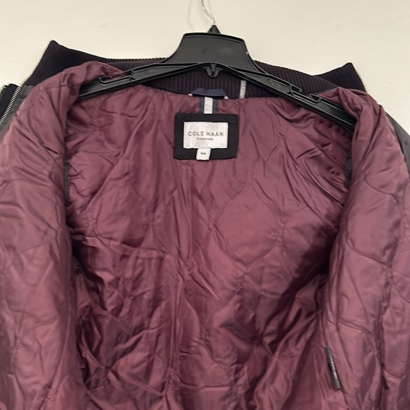 NWT COLE HAAN Men's Melton Jacket / Peacoat in black, sz Medium - Picture 9 of 12